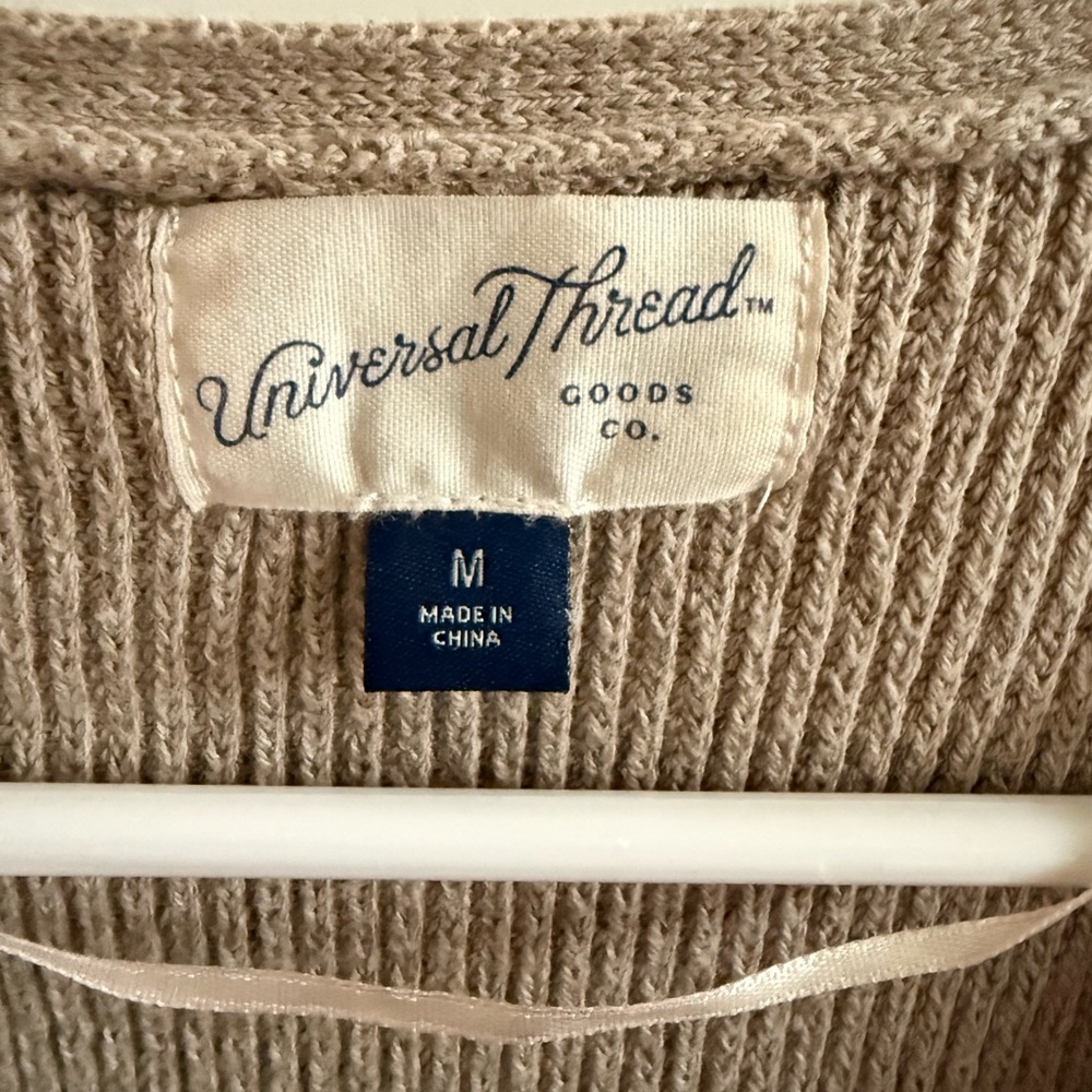 Universal Thread Tan Cardigan Vest - Picture 2 of 2